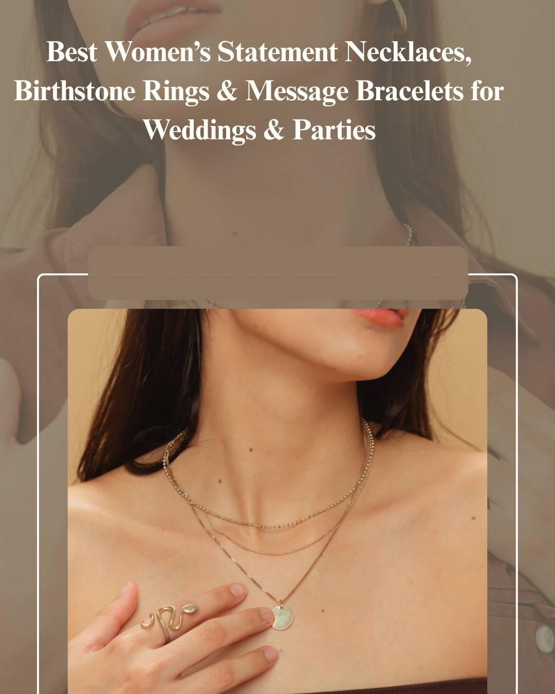 Best Women’s Statement Necklaces, Birthstone Rings &  Bracelets for Weddings & Parties